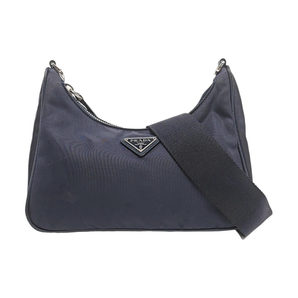 Authenticated pre-owned  Re-edition Mini Nylon Blue - Shoulder Bag at Looply