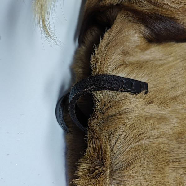 Fur Top Handle Bag Brown