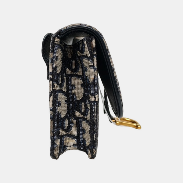 Authenticated pre-owned  Saddle Oblique Canvas Blue - Belt Bag at Looply