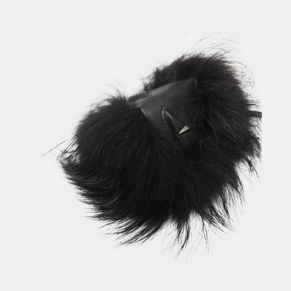 Fur Bag Charm Black