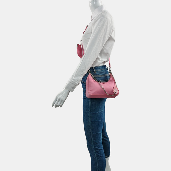 Authenticated pre-owned  Re-edition2005 Mini Nylon Pink - Shoulder Bag at Looply