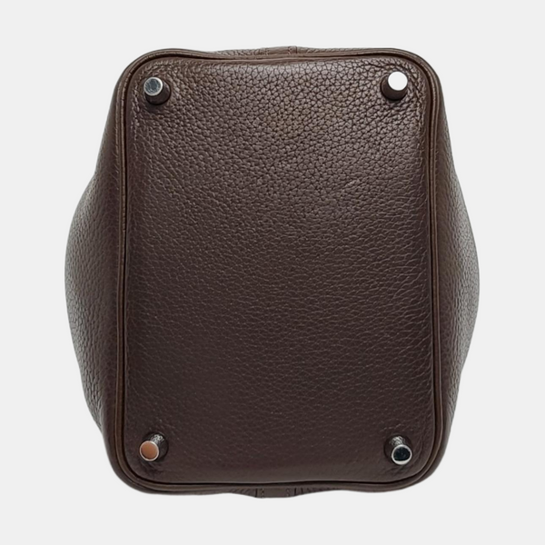 Authenticated pre-owned  Picotin Lock 18 Clemence Brown - Top Handle Bag at Looply