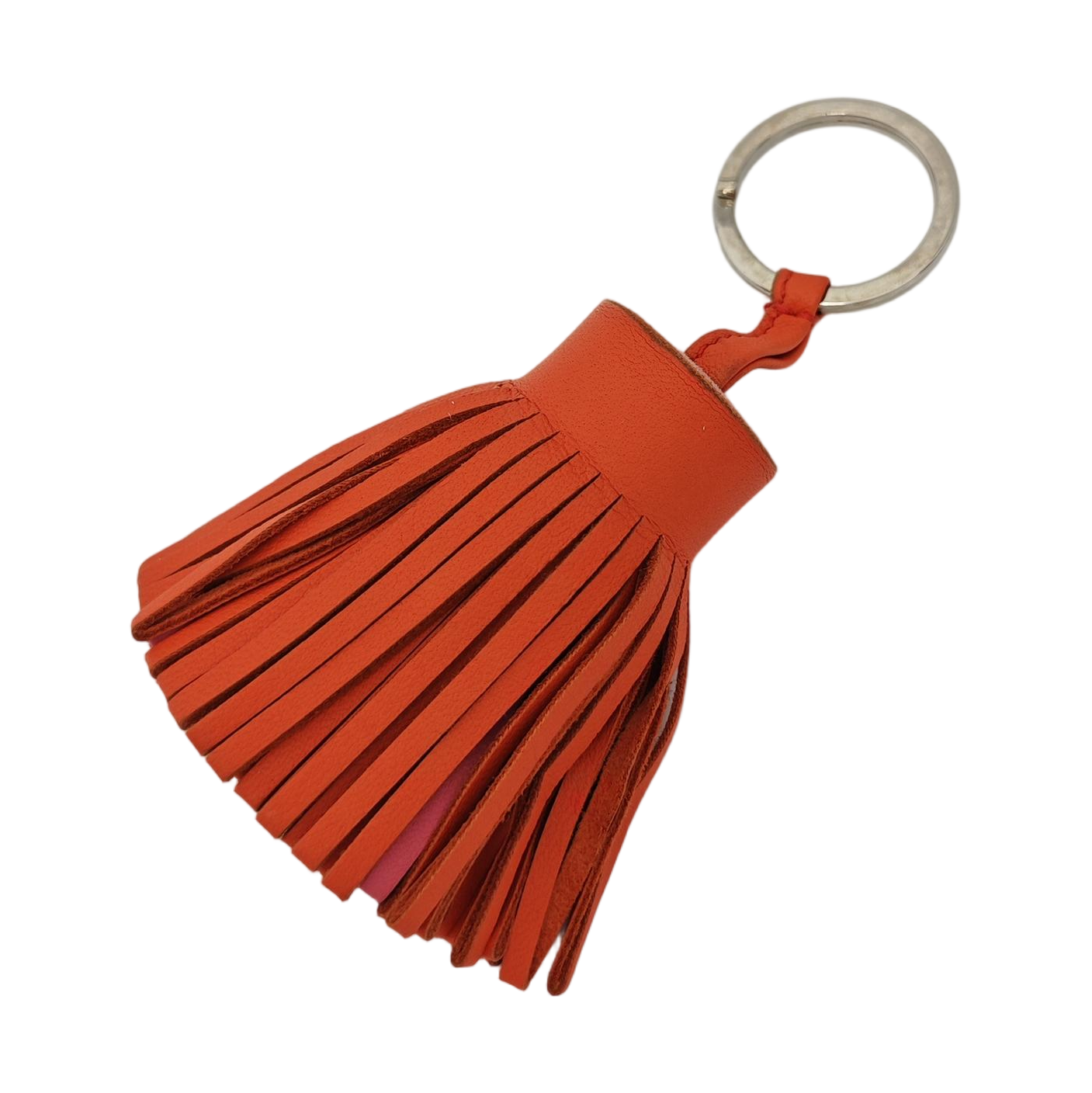 Authenticated pre-owned  Leather Orange Bag Charm - Bag Charm at Looply
