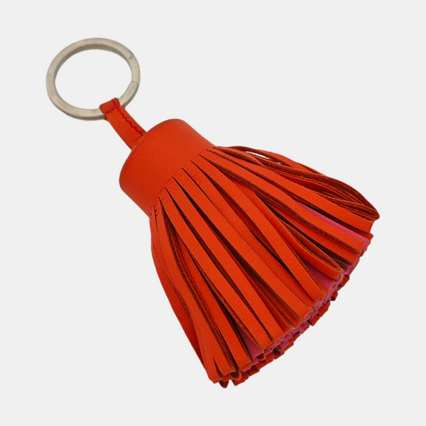 Authenticated pre-owned  Leather Orange Bag Charm - Bag Charm at Looply