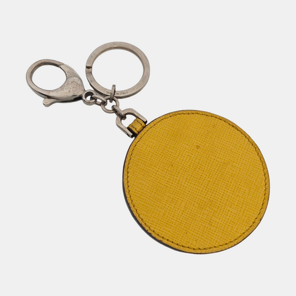 Leather Bag Charm Yellow