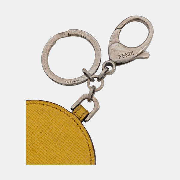 Leather Bag Charm Yellow