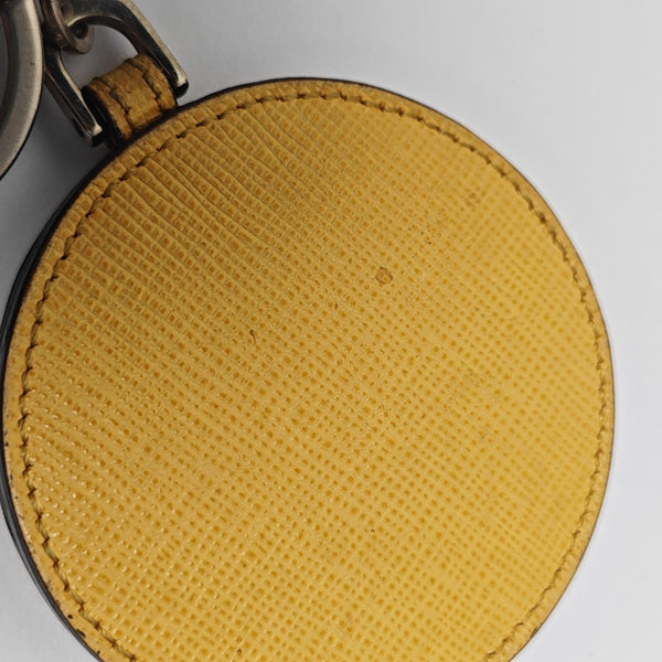 Leather Bag Charm Yellow