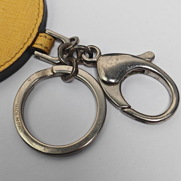 Leather Bag Charm Yellow