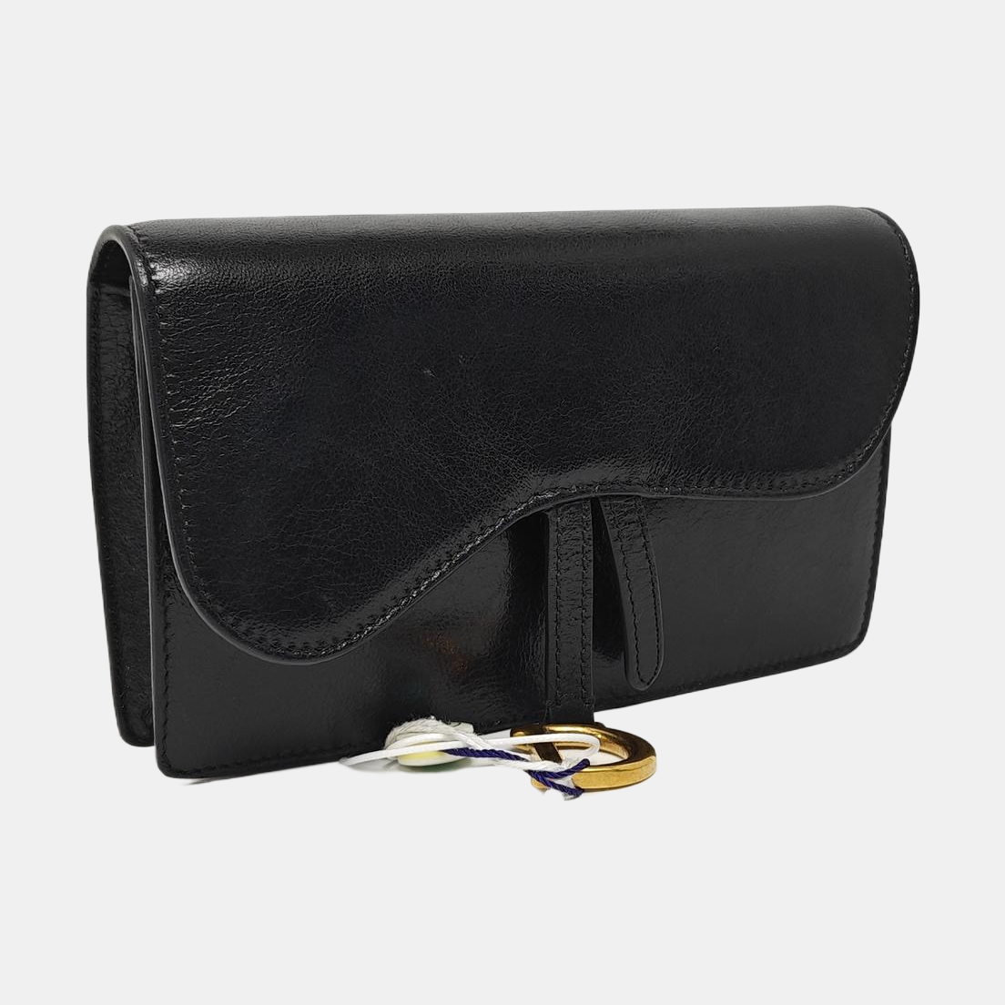 Authenticated pre-owned  Saddle Calfskin Black - Belt Bag at Looply