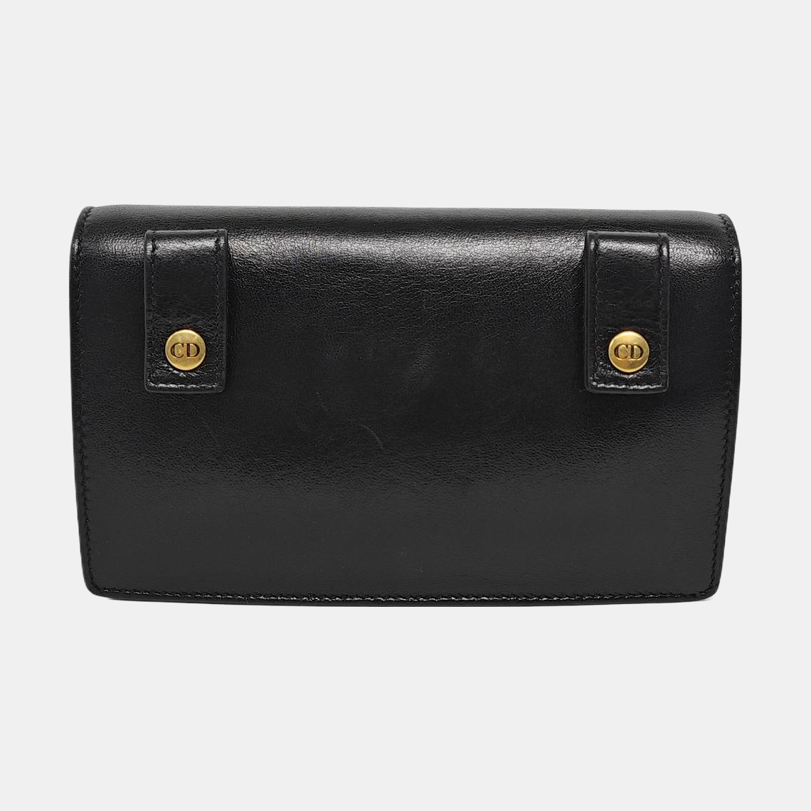 Authenticated pre-owned  Saddle Calfskin Black - Belt Bag at Looply