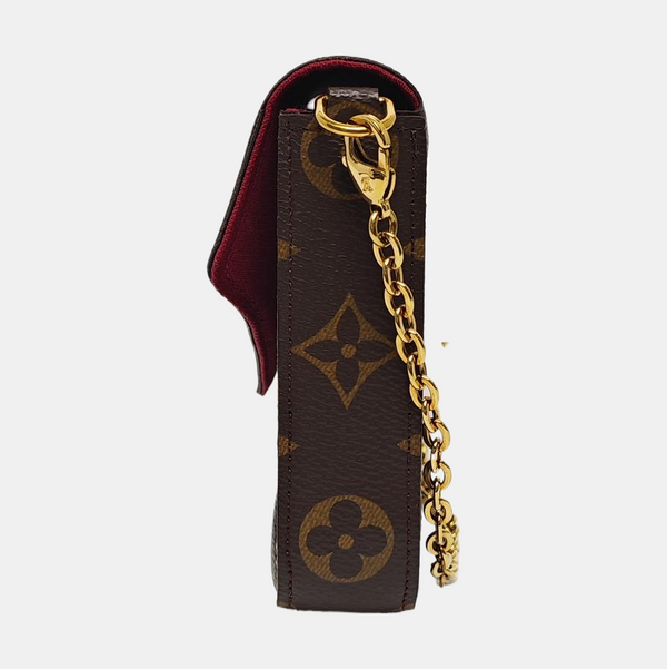 Authenticated pre-owned  Félicie Monogram Coated Canvas Brown - Crossbody Bag at Looply