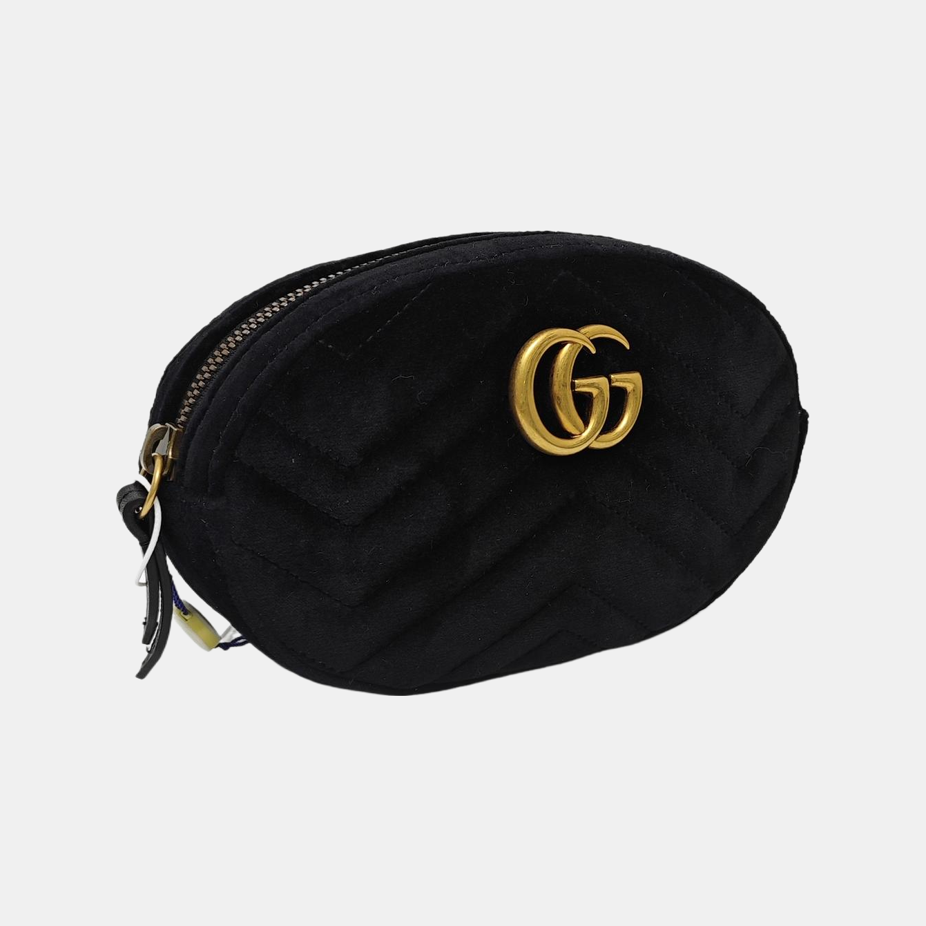 Authenticated pre-owned  GG Marmont Velvet Black - Belt Bag at Looply