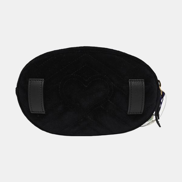 Authenticated pre-owned  GG Marmont Velvet Black - Belt Bag at Looply
