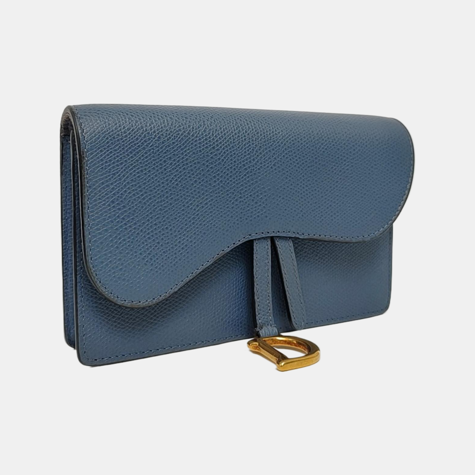 Authenticated pre-owned  Saddle Calfskin Blue - Belt Bag at Looply