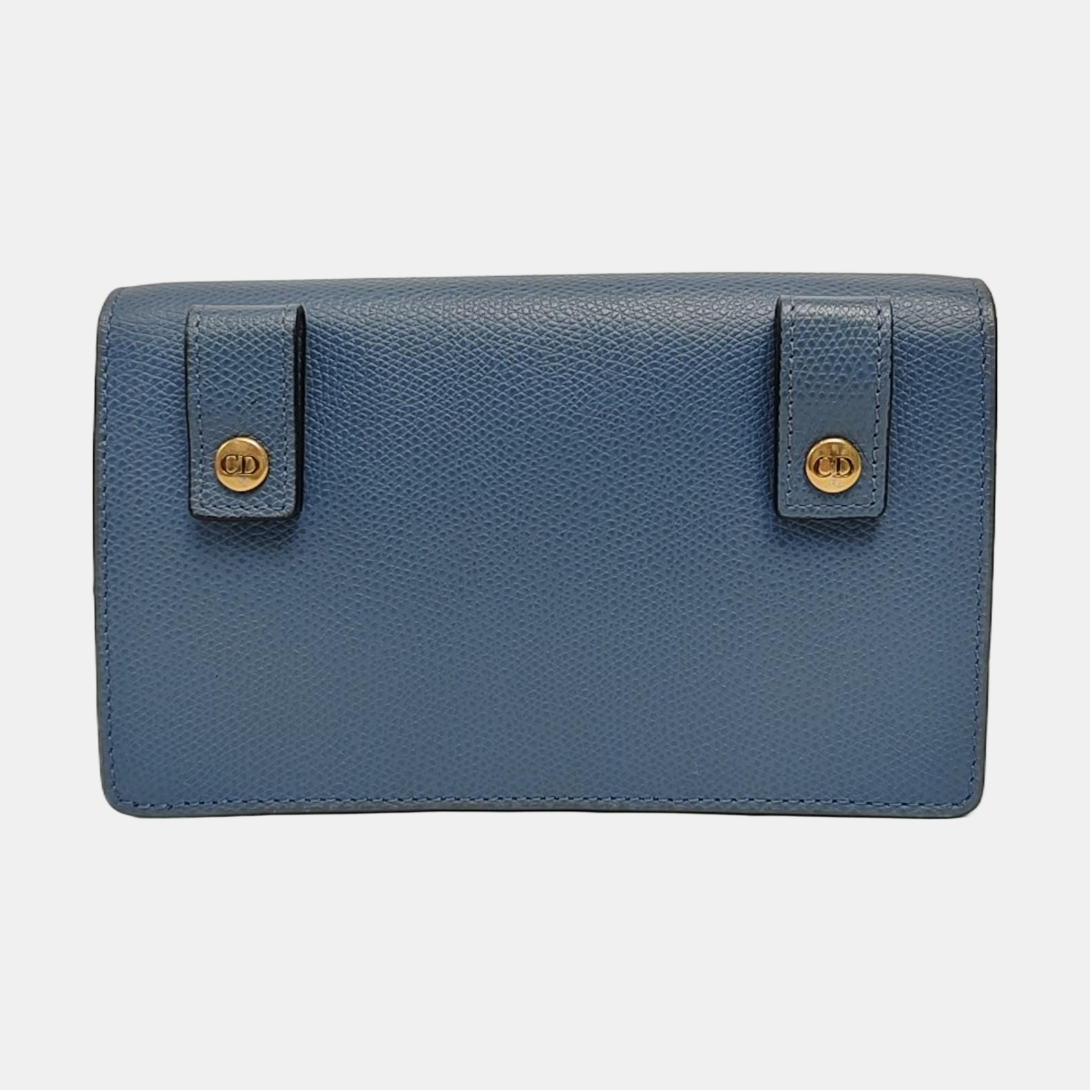 Authenticated pre-owned  Saddle Calfskin Blue - Belt Bag at Looply