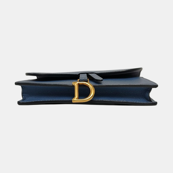 Authenticated pre-owned  Saddle Calfskin Blue - Belt Bag at Looply