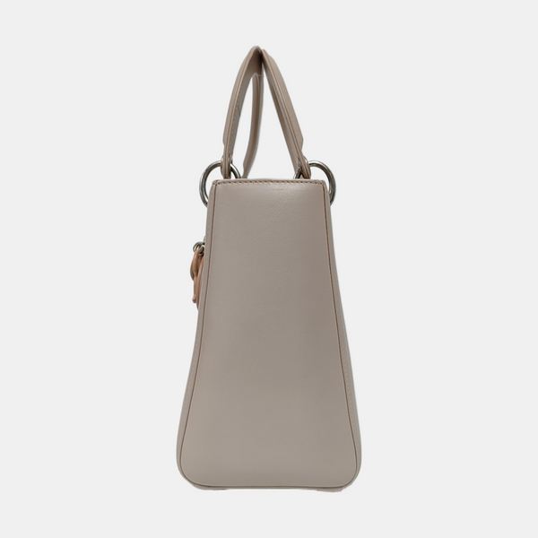 Authenticated pre-owned  Lady Dior Calfskin Gray - Shoulder Bag at Looply