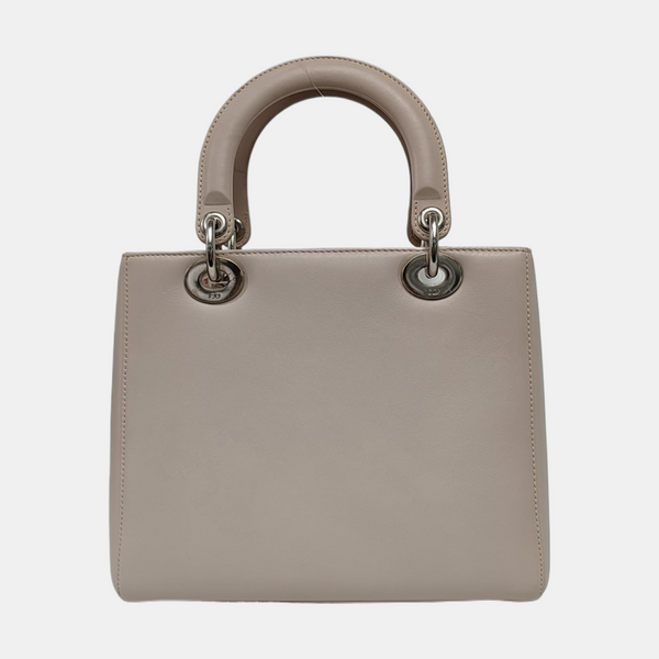 Authenticated pre-owned  Lady Dior Calfskin Gray - Shoulder Bag at Looply
