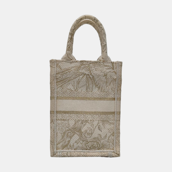 Authenticated pre-owned  Book Tote Mini Canvas White - Shoulder Bag at Looply