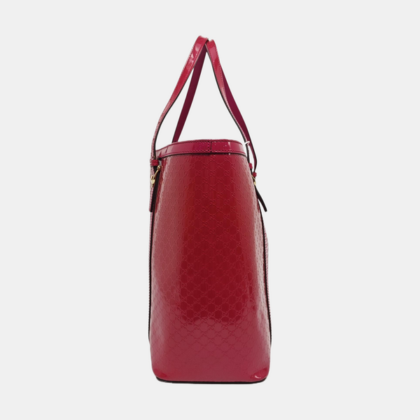 Authenticated pre-owned  Microguccissima Monogram Patent Leather Pink - Shoulder Bag at Looply