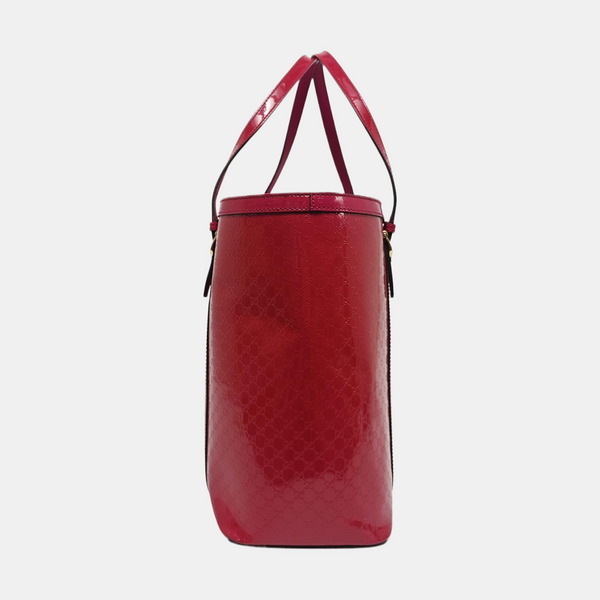 Authenticated pre-owned  Microguccissima Monogram Patent Leather Pink - Shoulder Bag at Looply