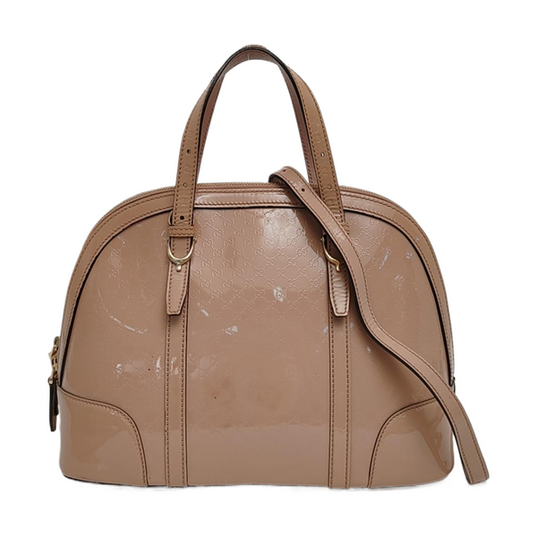 Authenticated pre-owned  Microguccissima Monogram Patent Leather Pink - Shoulder Bag at Looply