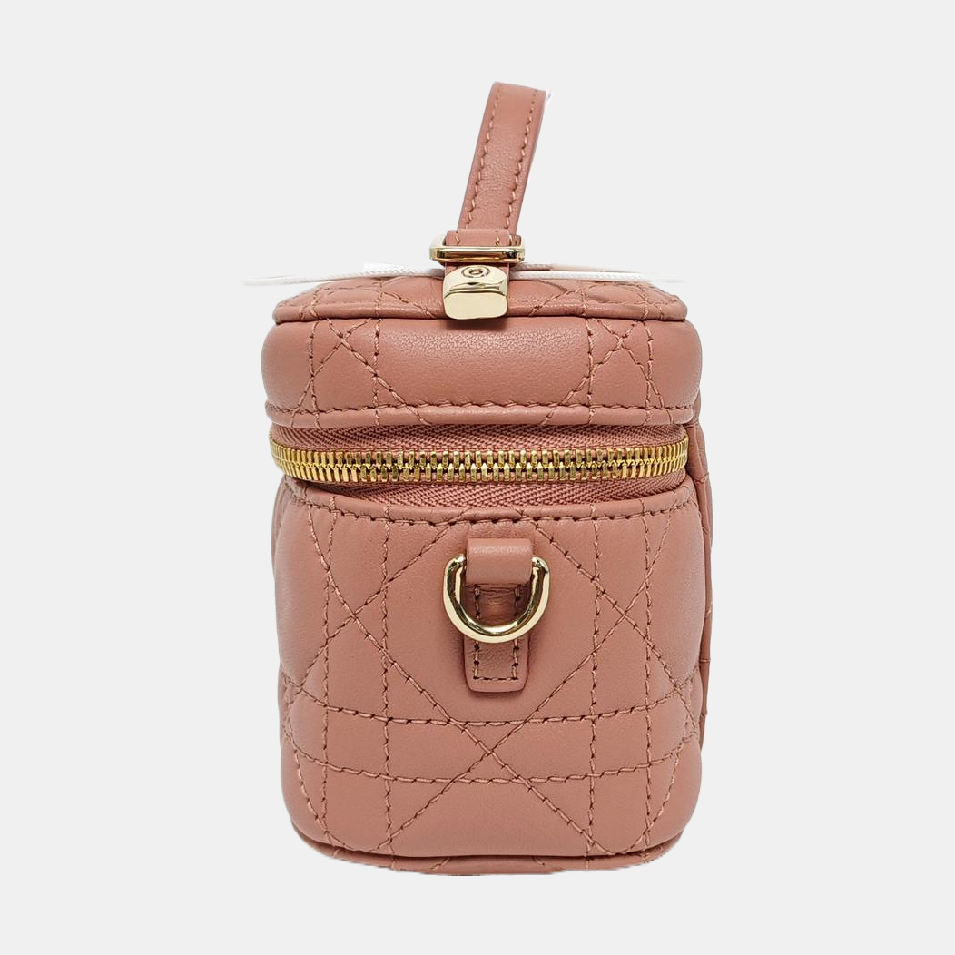 Authenticated pre-owned  Lady Dior Super Mini Lambskin Beige - Shoulder Bag at Looply