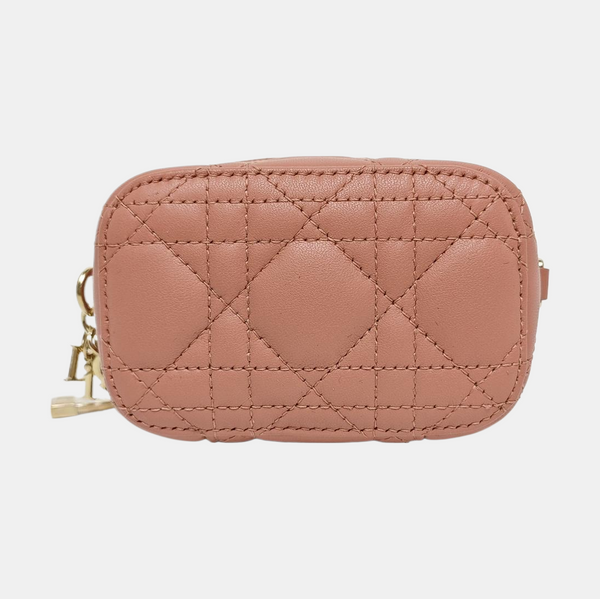 Authenticated pre-owned  Lady Dior Super Mini Lambskin Beige - Shoulder Bag at Looply