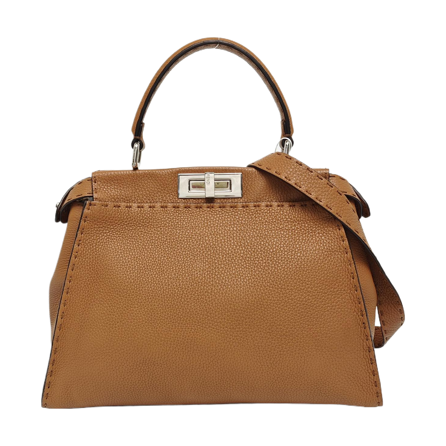 Authenticated pre-owned  Peekaboo Small Calfskin Brown - Shoulder Bag at Looply