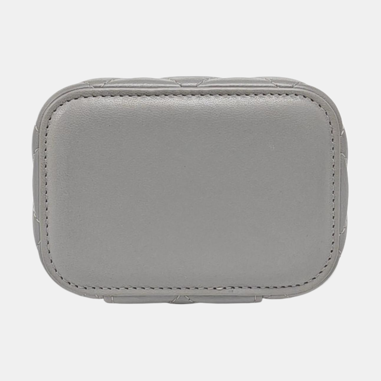 Authenticated pre-owned  Vanity Case Mini Quilted Lambskin Gray - Shoulder Bag at Looply