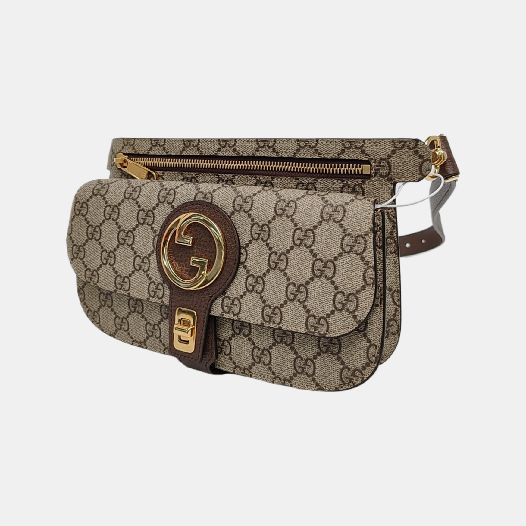 Authenticated pre-owned  Blondie Monogram Coated Canvas Beige - Shoulder Bag at Looply