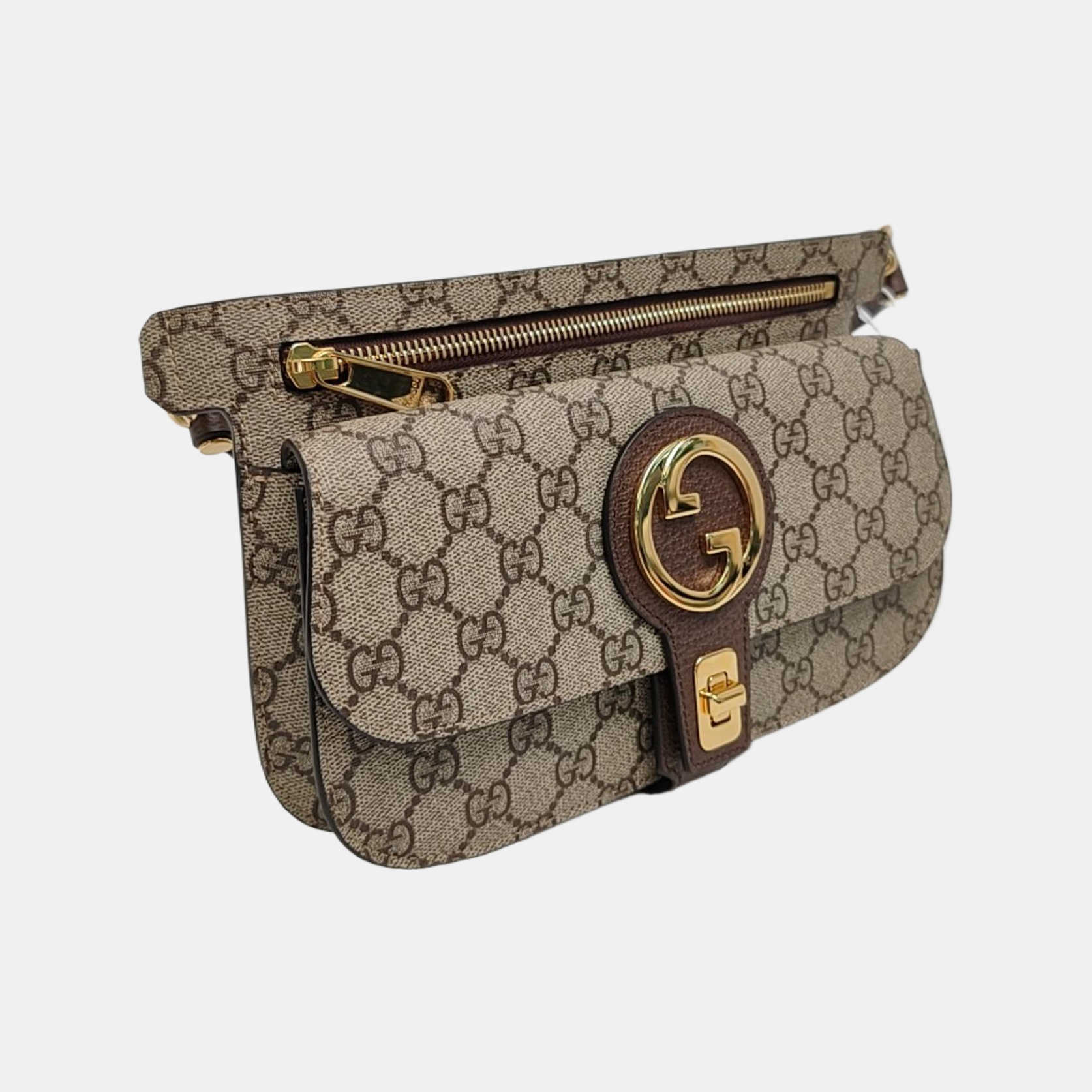 Authenticated pre-owned  Blondie Monogram Coated Canvas Beige - Shoulder Bag at Looply