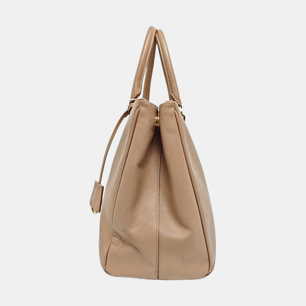 Authenticated pre-owned  Galleria Small Calfskin Beige - Shoulder Bag at Looply