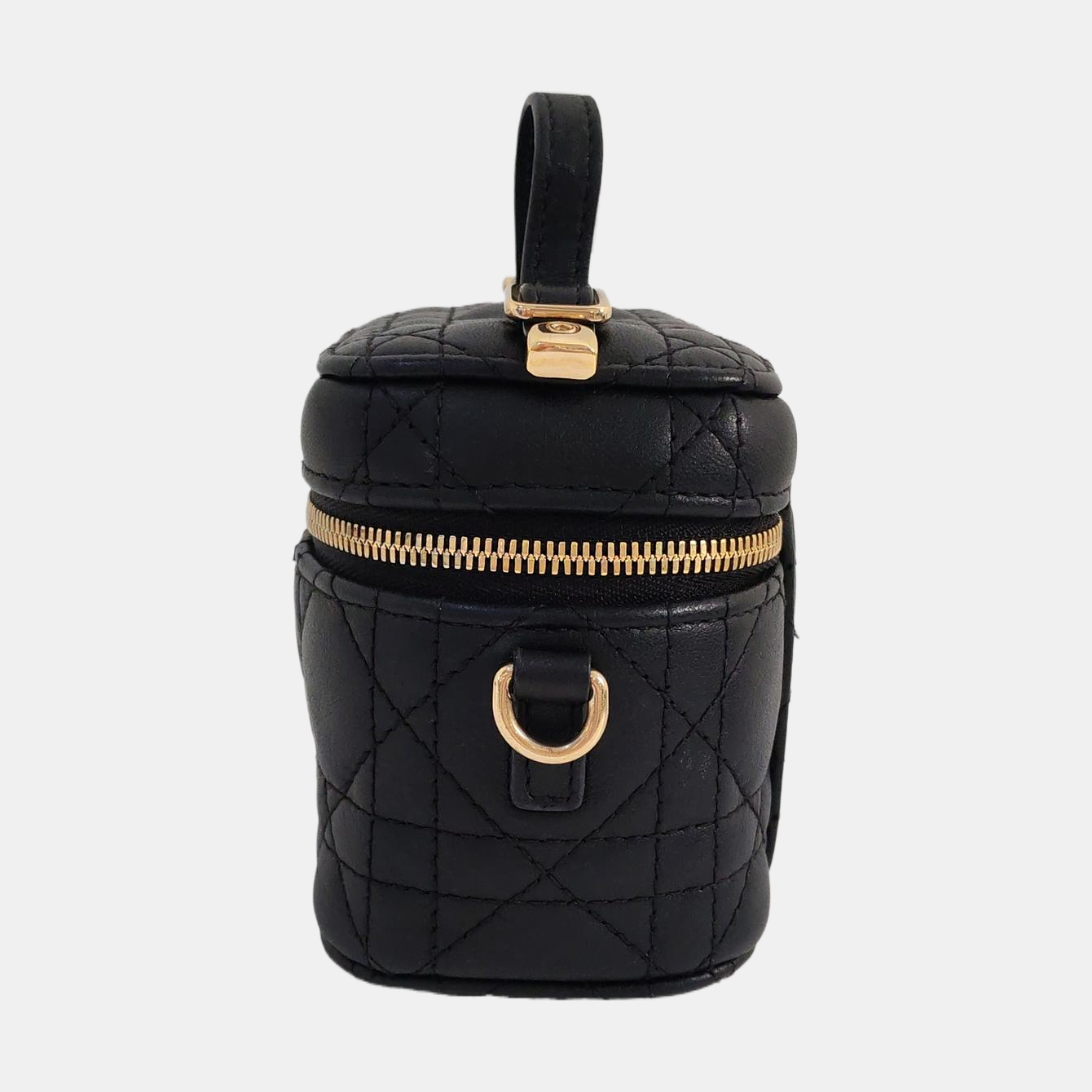 Authenticated pre-owned  Lady Dior Super Mini Lambskin Black - Shoulder Bag at Looply