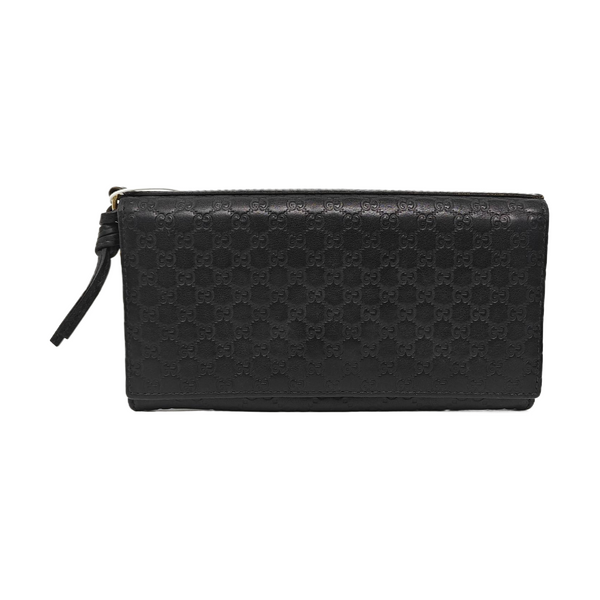 Authenticated pre-owned  Microguccissima Monogram Calfskin Black Wallet - Wallet at Looply