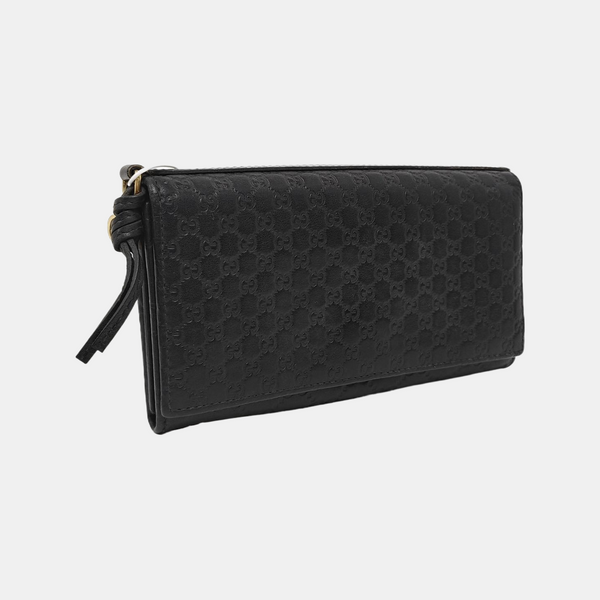 Authenticated pre-owned  Microguccissima Monogram Calfskin Black Wallet - Wallet at Looply