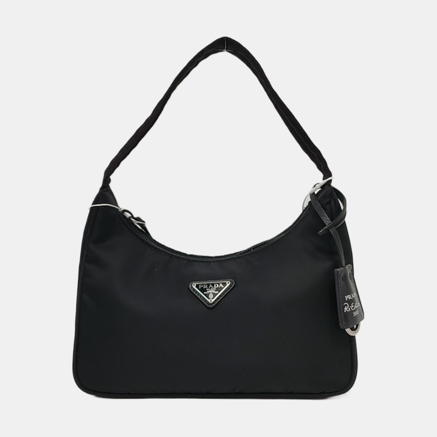 Authenticated pre-owned  Re-edition2000 Mini Nylon Black - Top Handle Bag at Looply