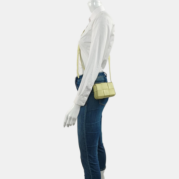 Authenticated pre-owned  Cassette Small Lambskin Yellow - Shoulder Bag at Looply