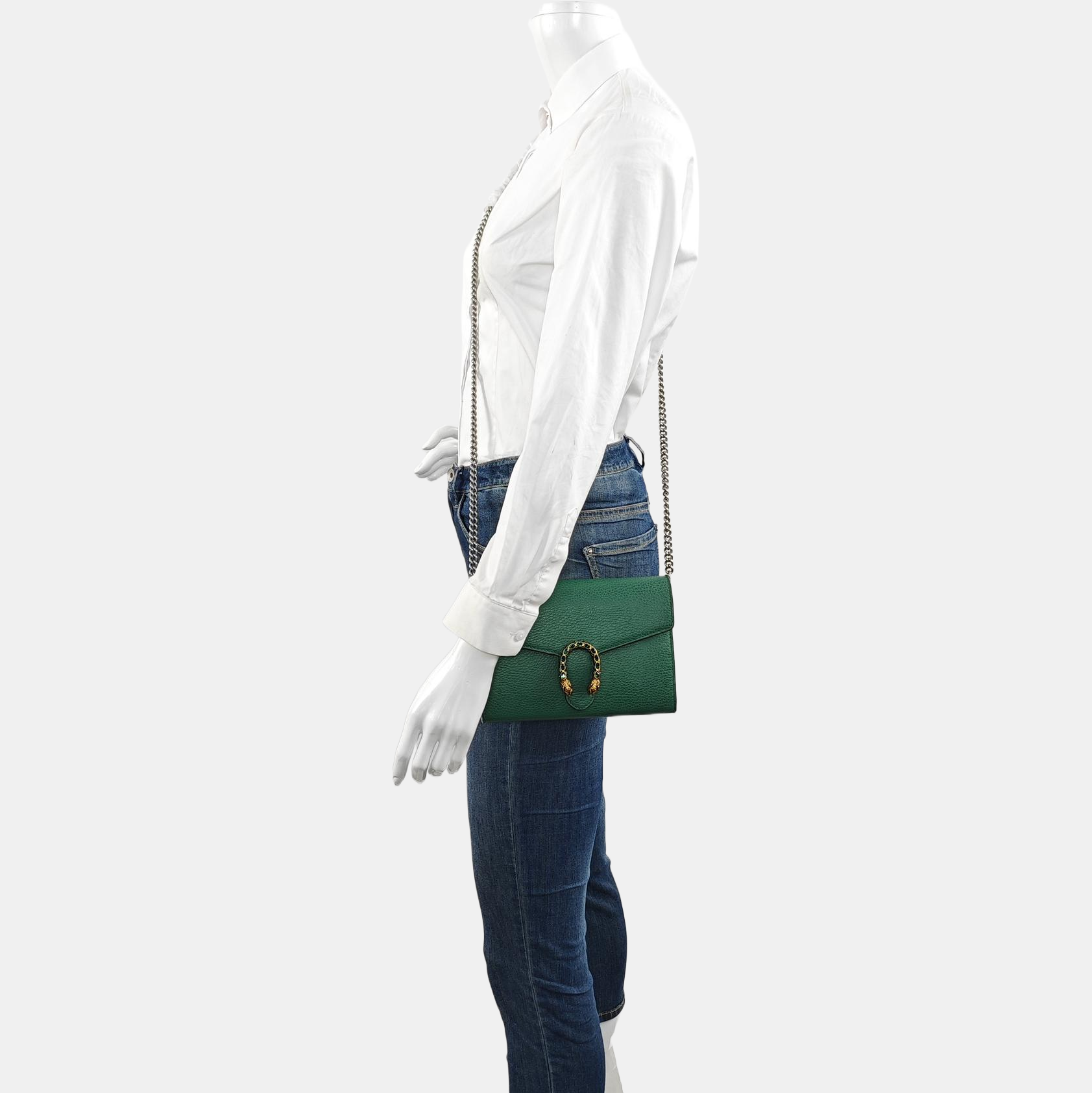 Authenticated pre-owned  Dionysus Mini Calfskin Green - Crossbody Bag at Looply