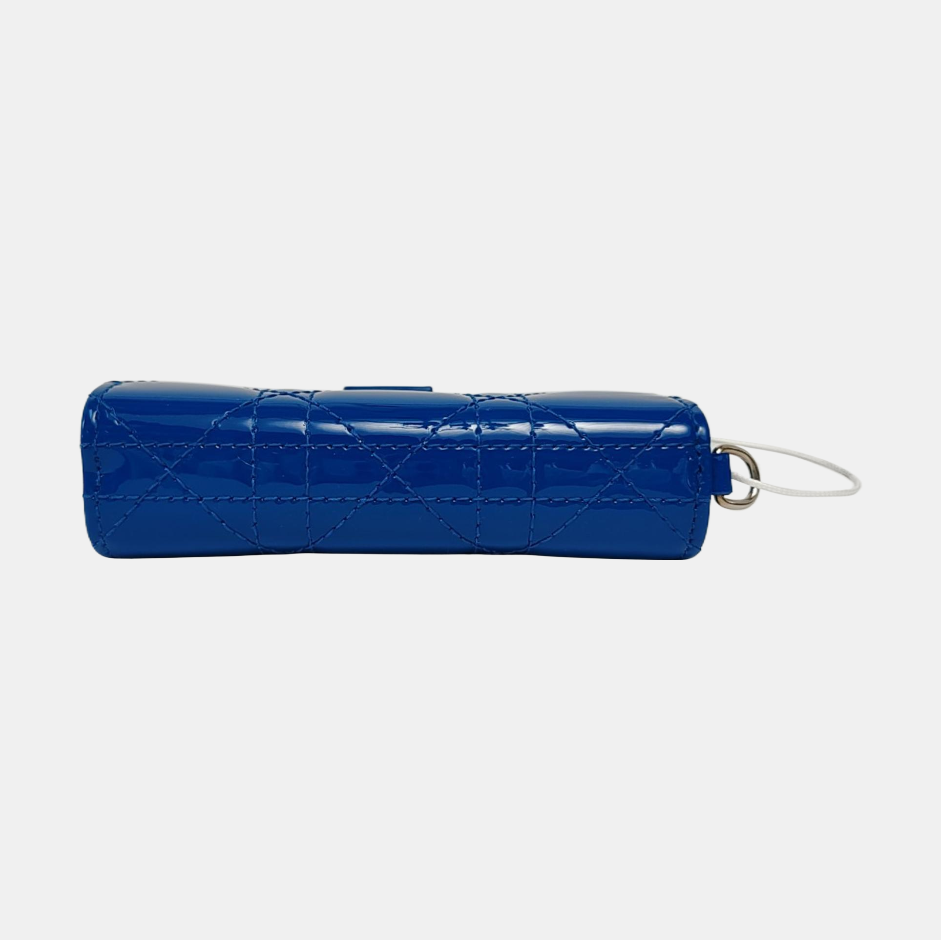 Authenticated pre-owned  Lady Dior Patent Leather Blue Card Holder - Card Holder at Looply