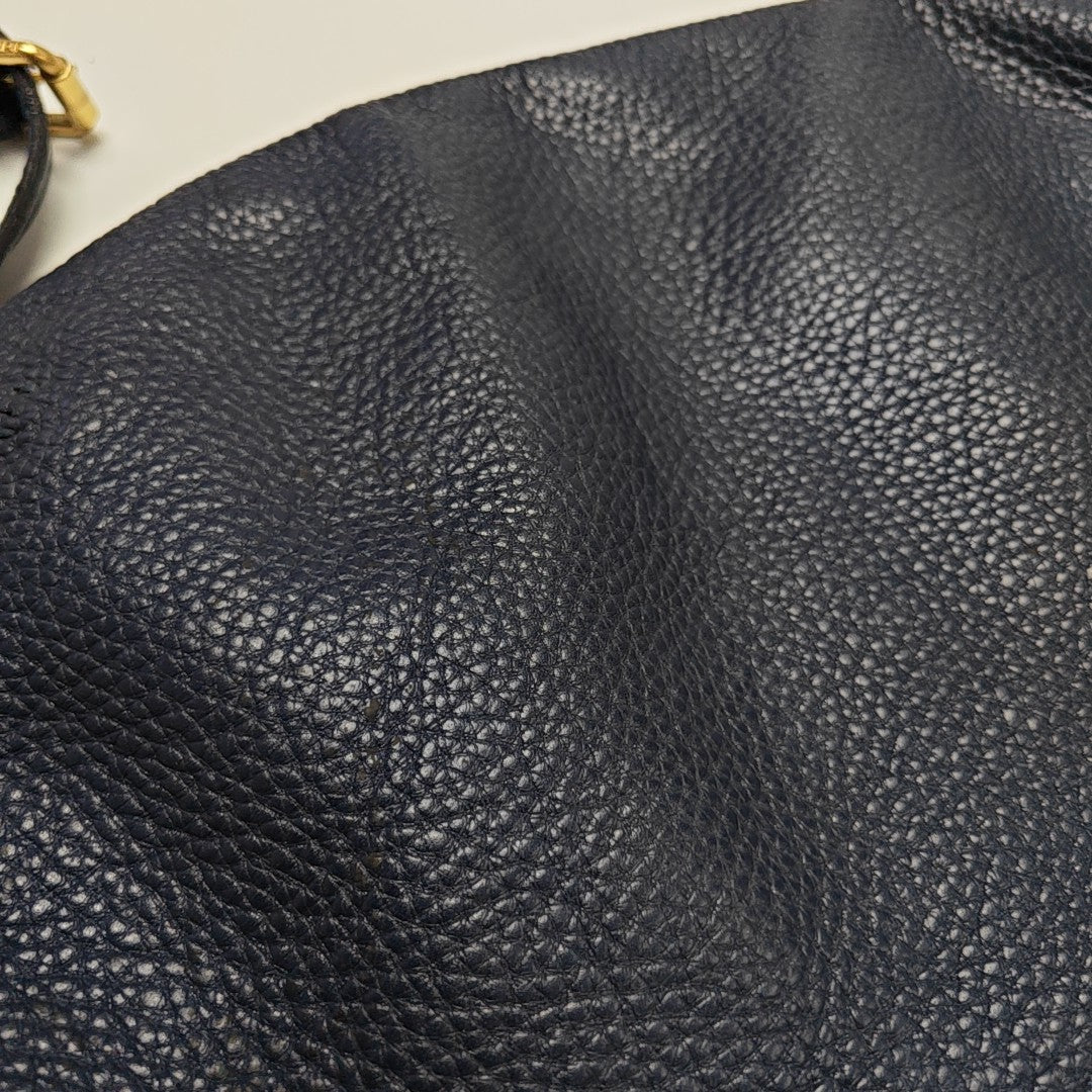 Calfskin Shoulder Bag Blue