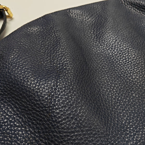 Calfskin Shoulder Bag Blue