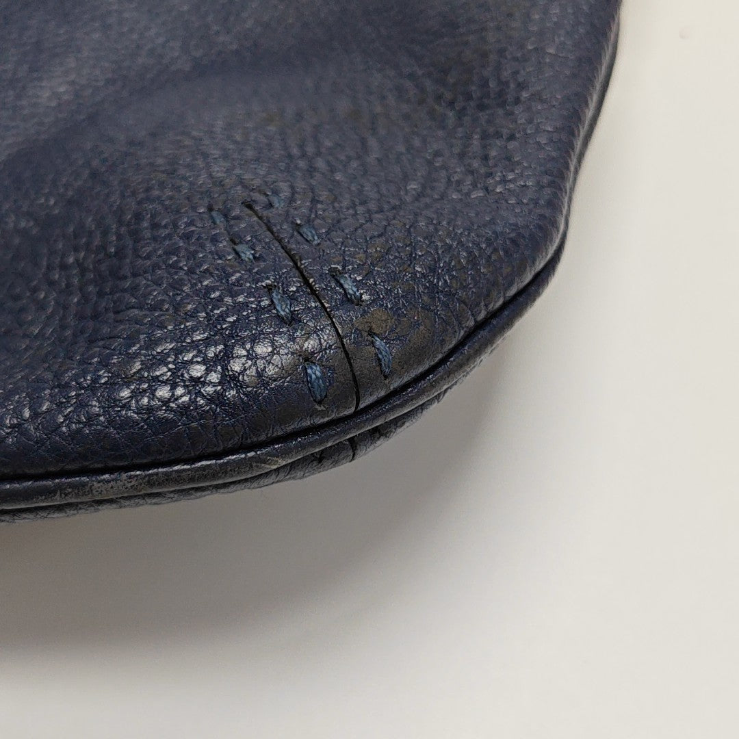 Calfskin Shoulder Bag Blue