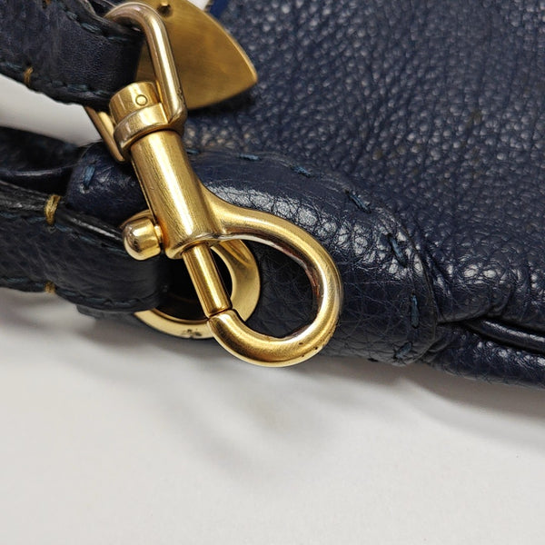 Calfskin Shoulder Bag Blue