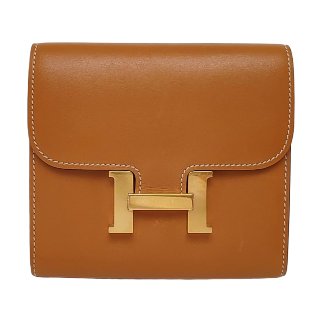 Authenticated pre-owned  Constance Box Calf Brown Wallet - Wallet at Looply