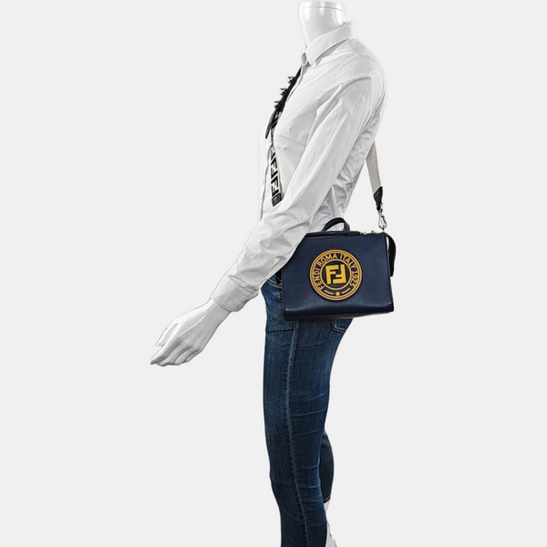 Leather Shoulder Bag Blue
