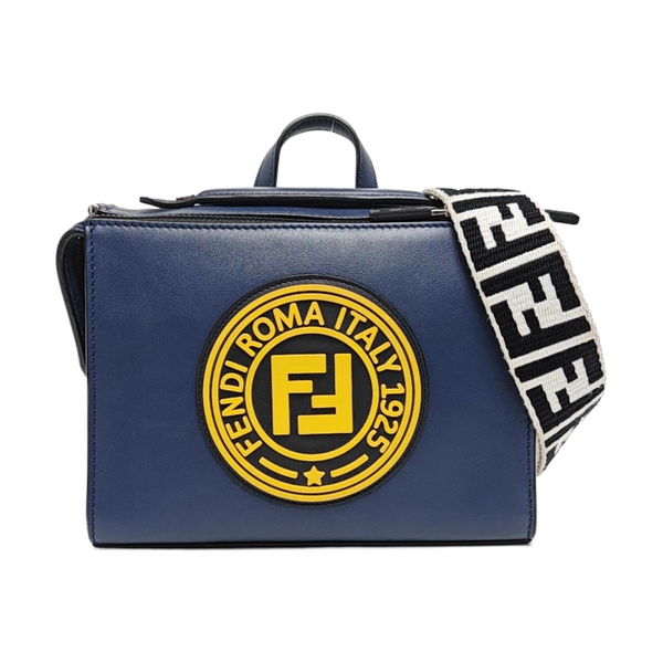 Leather Shoulder Bag Blue