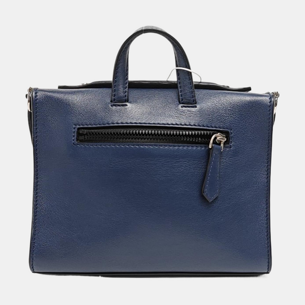 Leather Shoulder Bag Blue