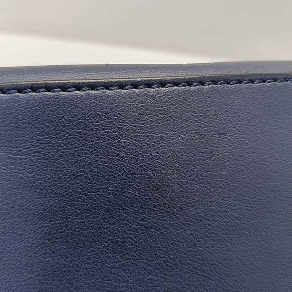 Leather Shoulder Bag Blue
