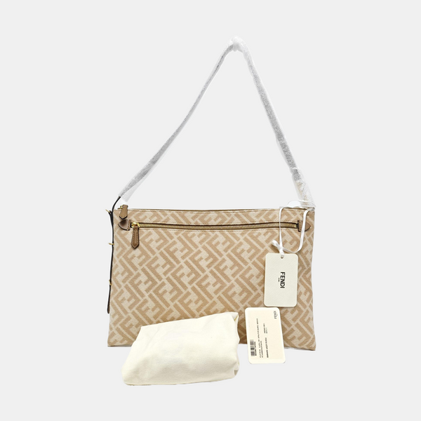 Fabric Top Handle Bag Beige